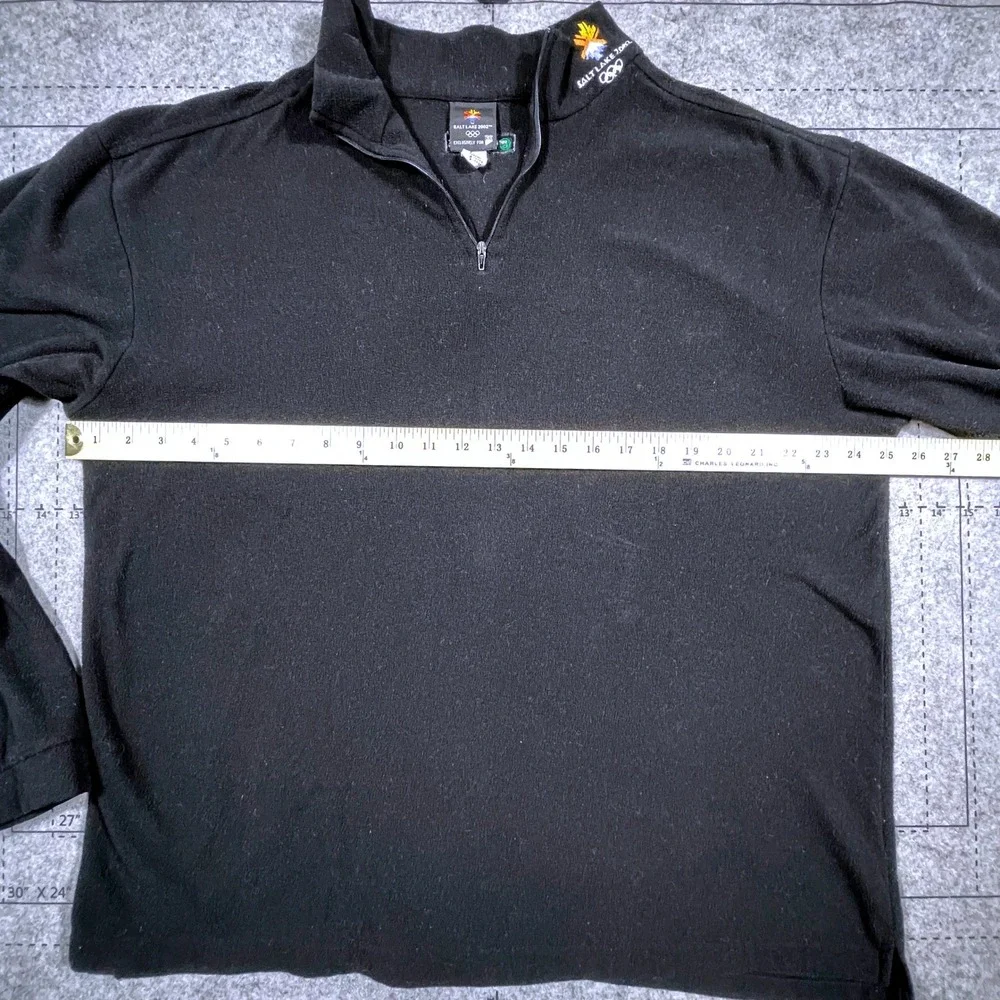 Vintage 2002 Salt‎ Lake City Olympics Zip Up Turtleneck Jacket Mens XXL Black